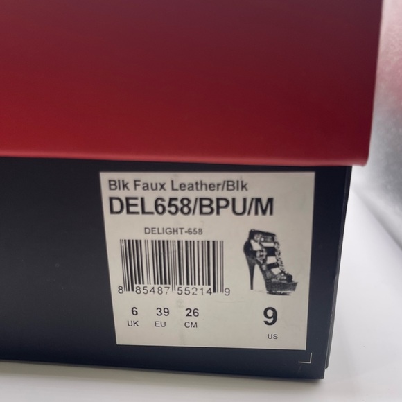 BNWB SIZE 9 PLEASER DELIGHT-658 6” T-STRAP CLOSE BACK EXOTIC DANCE SHOES - Picture 15 of 15